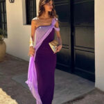 Women's Gentle Chiffon Stitching Oblique Shoulder Strap Dress