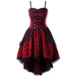 Women's Sling Lace Crochet Lace Big Irregular Dress