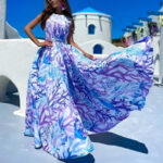 Elegant And Fashionable Printed Dress For Women