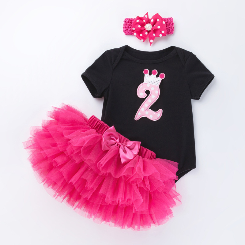 1264733741514.jpg Pure color cartoon short sleeve romper rose red - الصورة 1