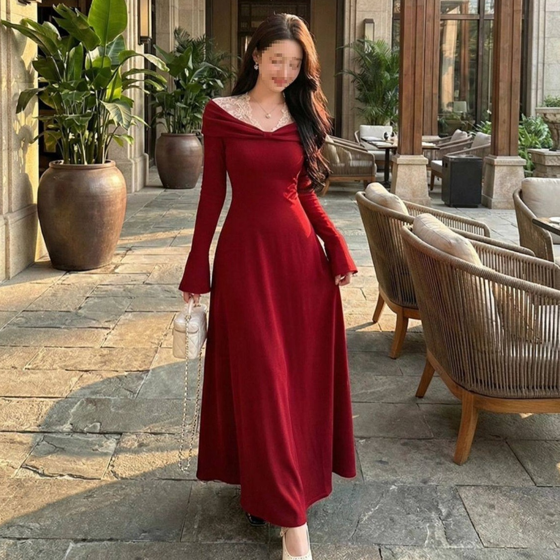 27b735b6-3db7-41a6-a380-3bc860be5ede.jpg French-style Sweet Lace Dress For Women - الصورة 1