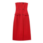 Fashion Simple Pocket With Tube Top Dress