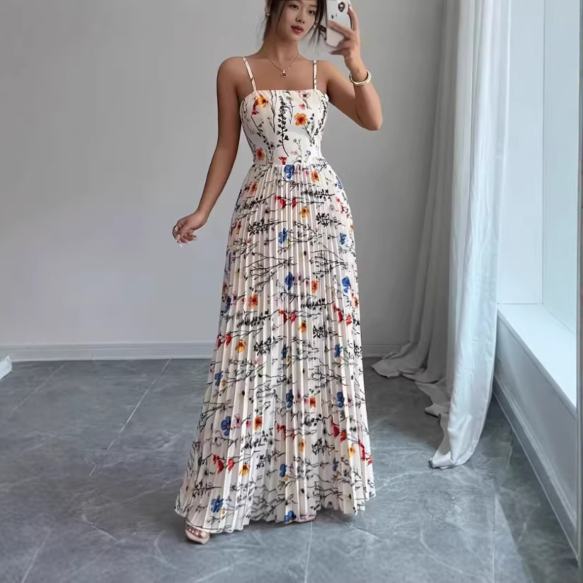 28fb7105-98c4-4274-a00f-dc7b6920bde4.jpg Elegant And Chic Printed Strap Dress For Women - الصورة 1