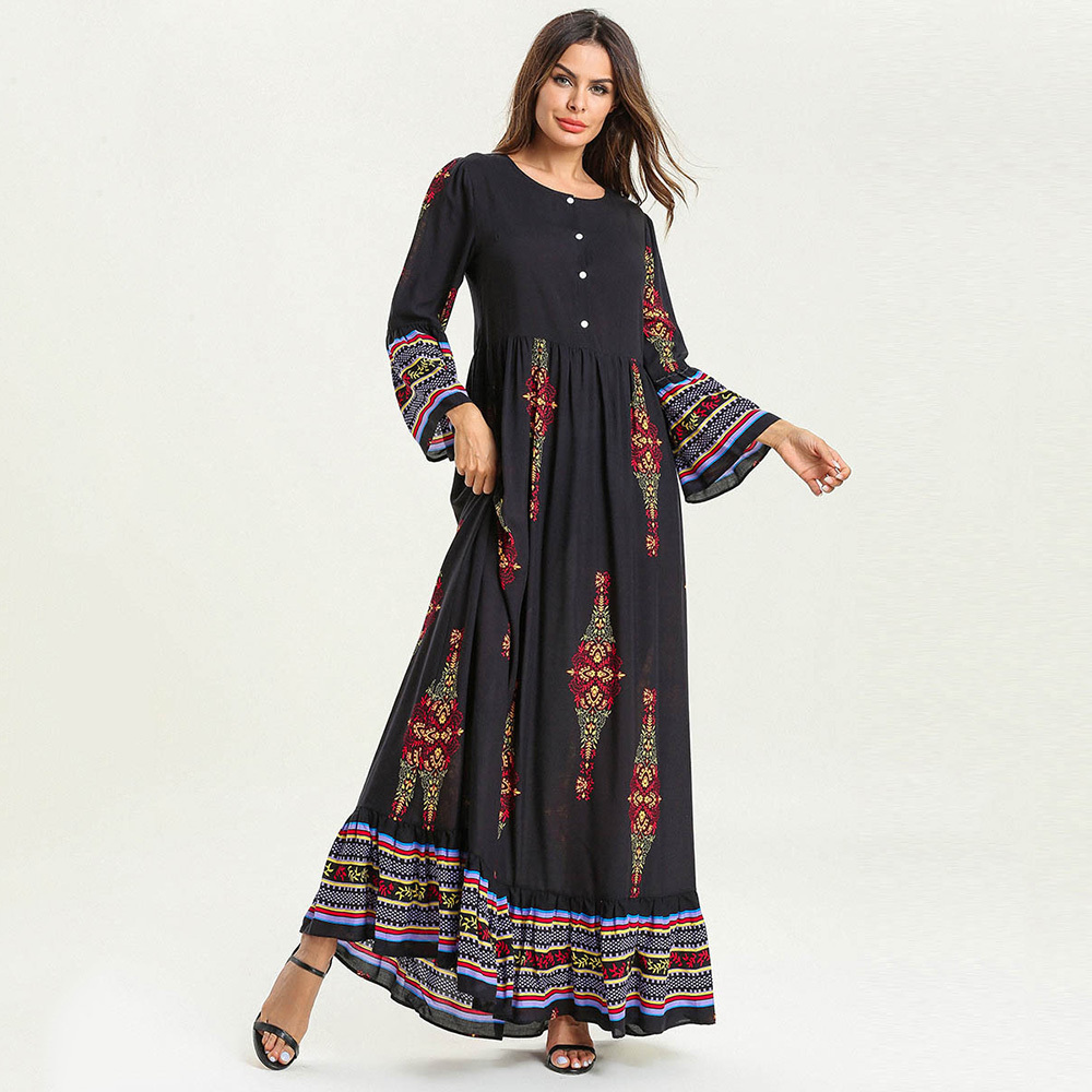 303078864909.jpg Nursing printed casual dress - الصورة 1