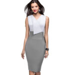 Summer Stylish Women Patchwork V-Neck Dress