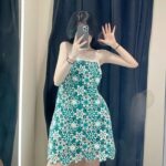 Summer New Style Women's Slim Sling Crochet Mini Dress