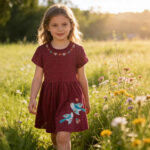 Summer Crew-Neck Short-Sleeve Cute Princess Dress
