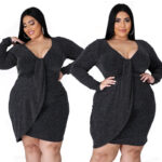 Women's Graceful And Fashionable Solid Color Pullover Mid-waist Dress