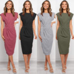 Women's New Sleeveless Twisted Slim Vest Dress