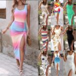 Fashion Waist-controlled Slimming Sexy Split Vest Dress