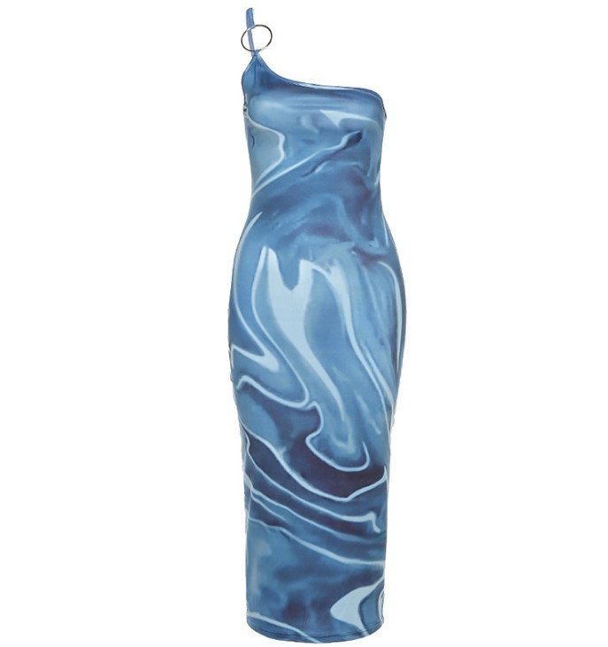d611a4b1-33e9-408d-bdf3-877141c61cc0.jpg Summer Amazon INS Sling Slanted Shoulder Sexy Slim Print - الصورة 1