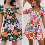 Printed Short Dress For Women