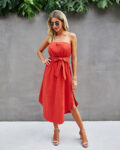 New Fashion Tube Top Irregular Solid Color Lace-Up Women's Dress
