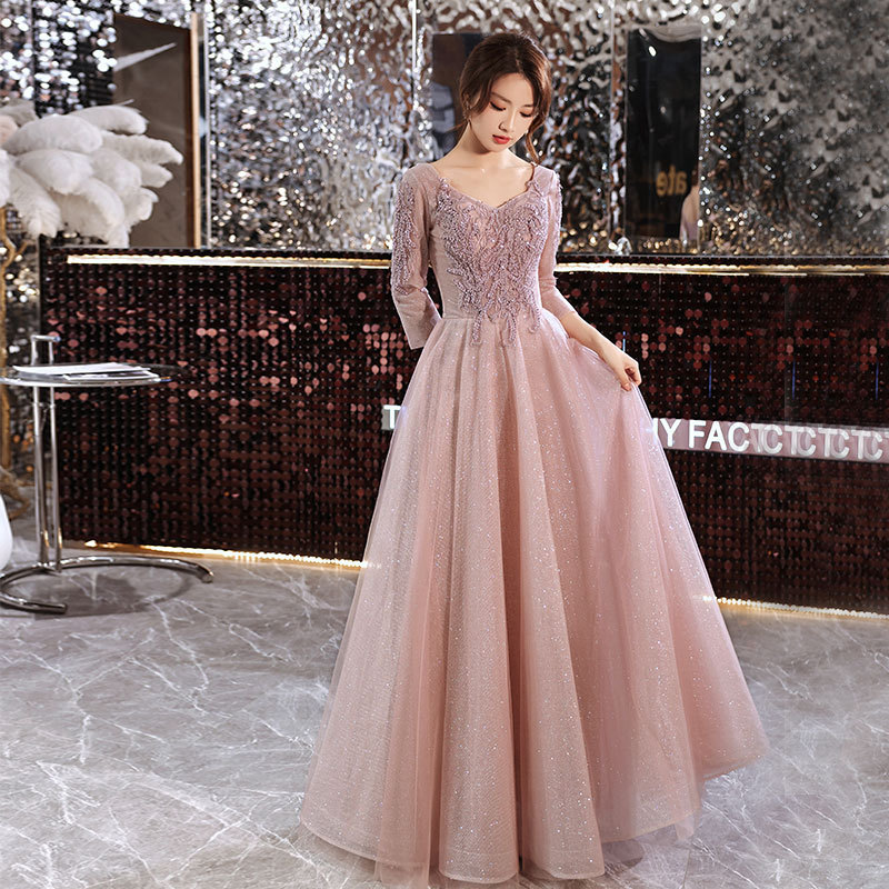 ff412bbe-c8d1-493b-aa4d-19d1af965d22.jpg Summer Banquet Temperament Elegant Evening Dress - الصورة 1