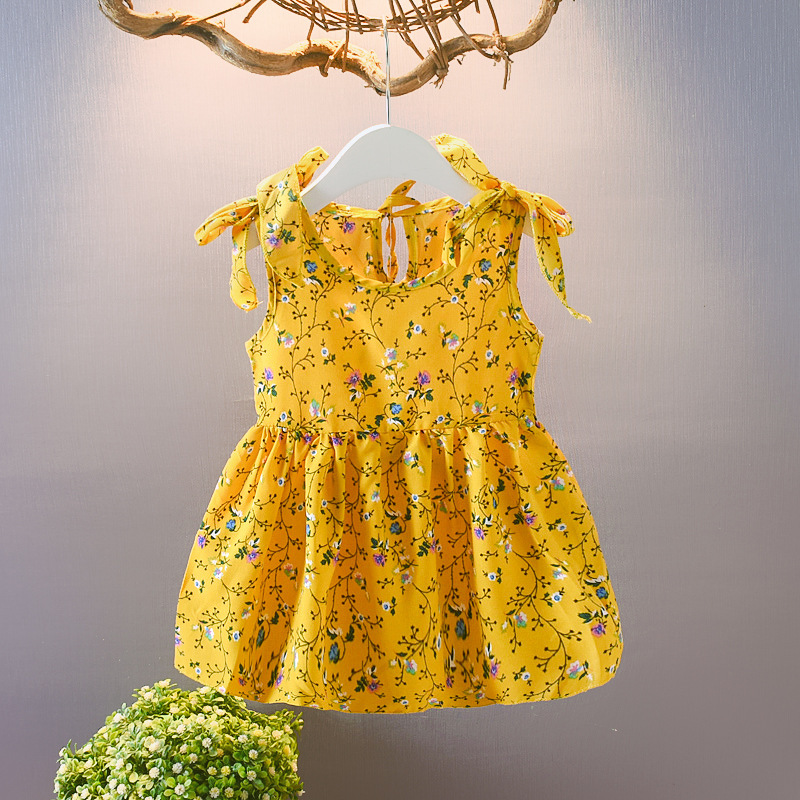 1614779893768.jpg Summer New Girls' Dresses Baby Sleeveless Floral Skirts Children's Skirts - الصورة 1