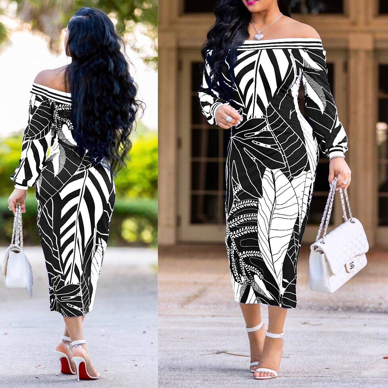 1619163584348.jpg Sexy Printed Wrapped Dress Amazon Explosive European and American Women - الصورة 1