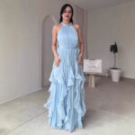 Elegant Long Sleeveless Dress For Women