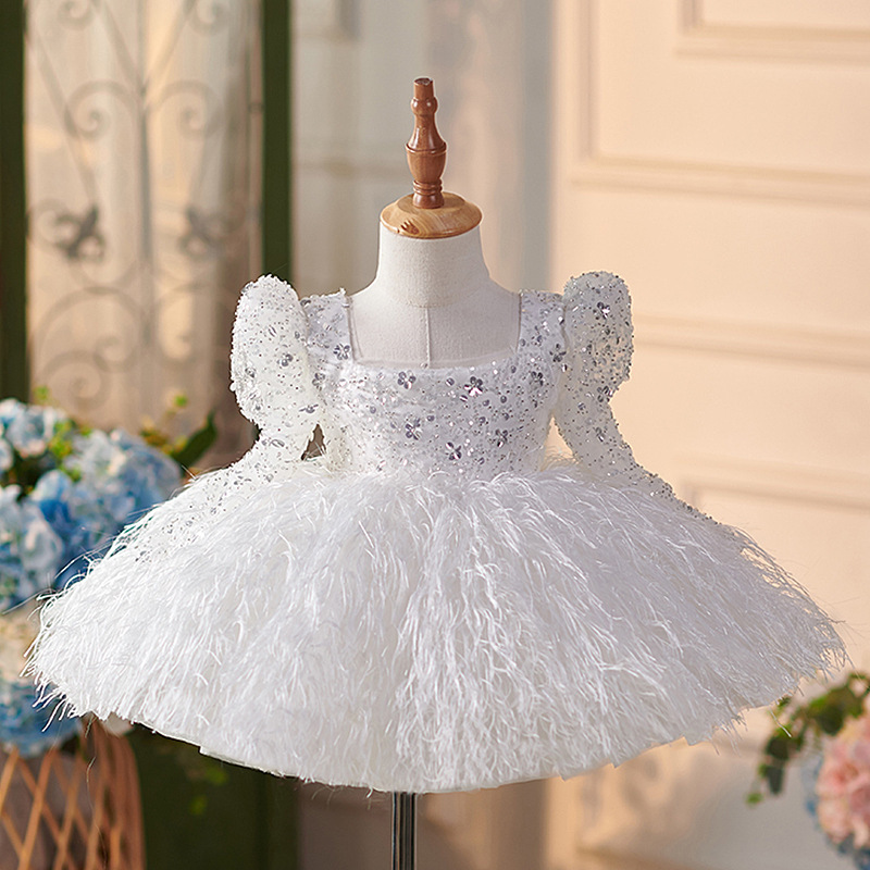 9f9ae18a-866a-41c4-87e3-0f092faca02d.jpg Super Fairy Sequin Tassel Tulle Tutu Skirt Children's Dress - الصورة 1