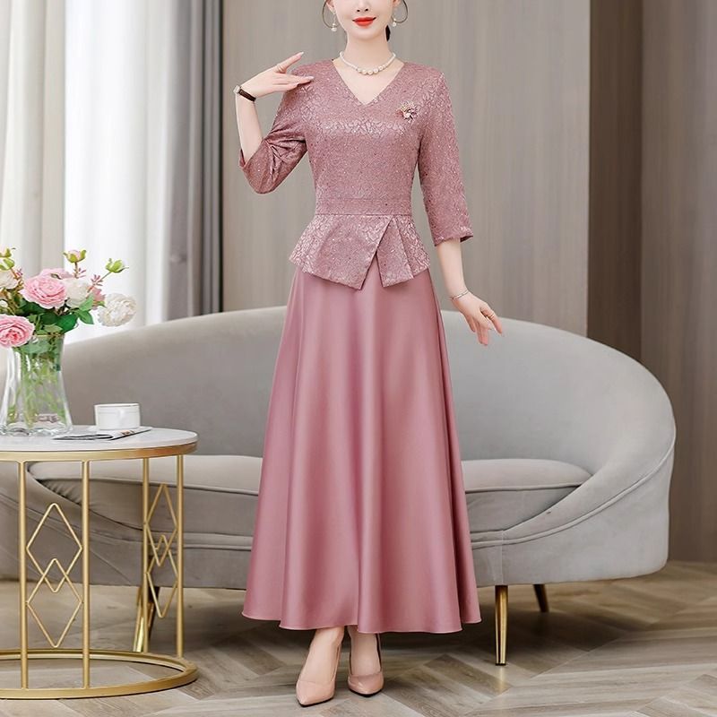c87cb3bb-b254-4b44-a9d6-ec0a82cdeefa.jpg Chinese-style Long-sleeve Dress For Women - الصورة 1