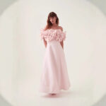 Three-dimensional Floral Slim-fit Long Dress For Women